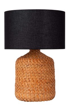 Lucide Arrah - lampe à poser - Ø 35 x 50 cm - noir et marron clair