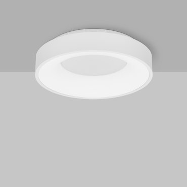 Nova Luce Rando Thin - plafonnier - Ø 38 x 9 cm - 30W LED dimmable inclus - blanc sable