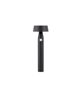 Nova Luce Chiaro - lampe de jardin - Ø 17 x 50 cm - 1W LED inclus - IP54 - noir sablé