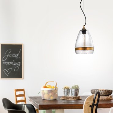 Nova Luce Chicago - lampe suspendue - Ø 20 x 175 cm - bronze