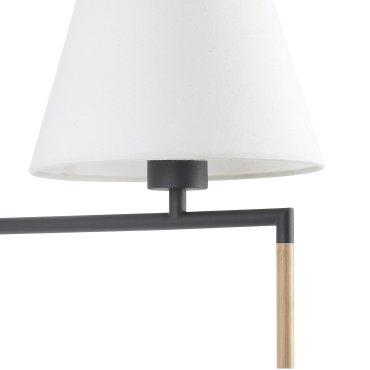 Faro Ron - applique murale avec interrupteur - 22 x 37,5 x 21 cm - gris foncé et blanc