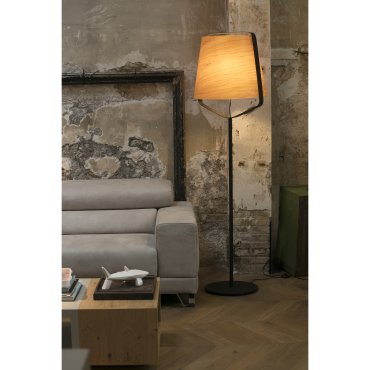 Faro Stood - lampadaire - 182 cm - noir et brun