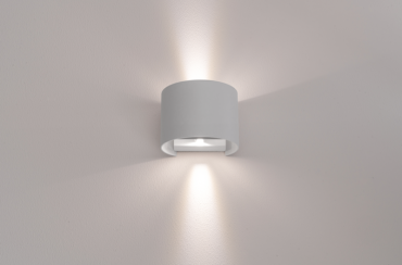Century Italia Up &amp; Down - applique murale - 13,5 x 12 x 10 cm - 10W LED inclus - couleur de lumière réglable - IP65 - gris