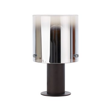 Brilliant Beth - lampe à poser - Ø 15 x 26 cm - café et verre fumé