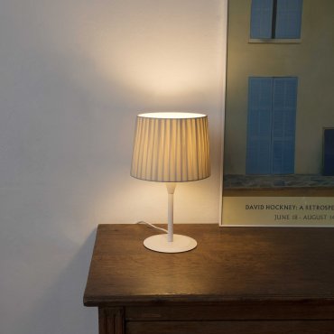 Faro Samba - lampe à poser - Ø 21,5 x 44,5 cm - beige et blanc