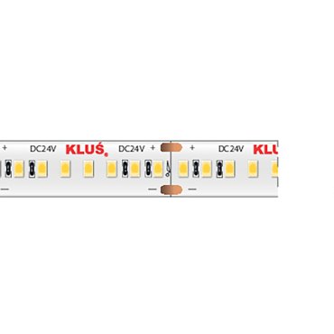 KLUS Bande LED - largeur 1cm, longueur 500cm - 24Vdc - dimmable - 14,4W LED par mètre - 240 LED par mètre - IP20