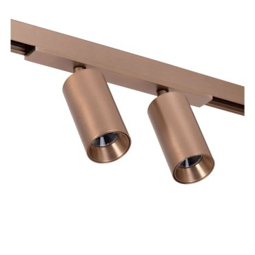 Lucide Linial Bix - système de rails magnétiques - spot sur rail - 17 x 3,5 x 10 cm - LED 2 x 8W incl. - Fonction de gradation et couleur de lumière réglable via l'application - champagne