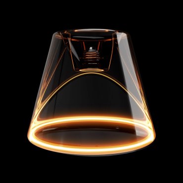Creative Cables Lampe LED Ghost Cone - Ø 19 x 15 cm - E27 - 6W - 1900K - fumé