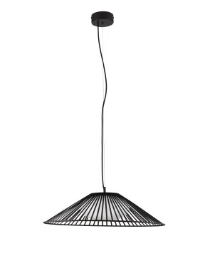 Nova Luce Brume - lampe suspendue - Ø 60 x 148 cm - 21W LED inclus - noir mat