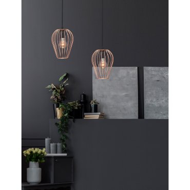 Nova Luce Sage - lampe suspendue - Ø 17 x 140 cm - cuivre