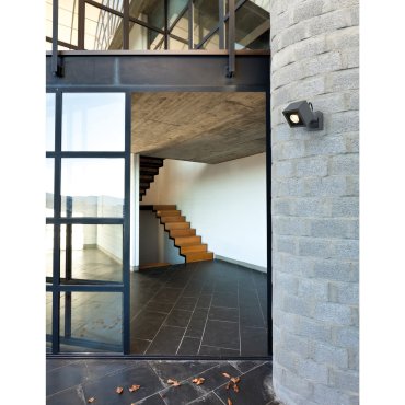 Nova Luce Focus - spot extérieur en saillie - 8,5 x 14 x 12 cm - 6W LED inclus - IP54 - gris foncé