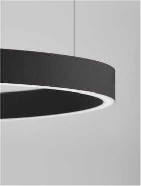 Nova Luce Sting - suspension - Ø 80 x 150 cm - LED dimmable 50W incl. - noir