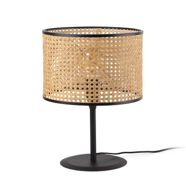 Faro Mambo - lampe à poser - Ø 32 x 49,5 cm - brun clair et noir