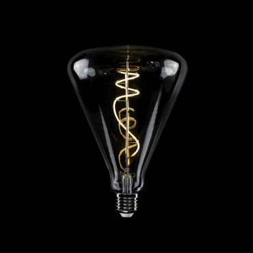 Daylight Italia Lampe LED Cône - Ø 14 x 20 cm - E27 - 10W dimmable - 2700K - transparent