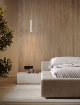 Nova Luce Mor - lampe suspendue - Ø 4 x 200 cm - blanc