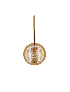 Nova Luce Licio - applique murale - Ø 12 x 26 cm - 4W LED inclus - or
