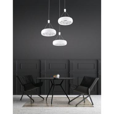 Nova Luce Lumi - lampe suspendue - Ø 45 x 120 cm - 36W LED inclus - blanc mat