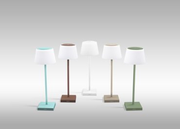 Century Italia Margò - lampe de table d'extérieur rechargeable - Ø 13 x 38 cm - 4W dimmable LED inclus - IP54 - corten