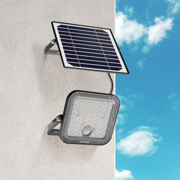 Century Italia Energy - projecteur solaire - 15,4 x 12 x 3,1 cm - 10W LED dimmable inclus - IP65 - noir