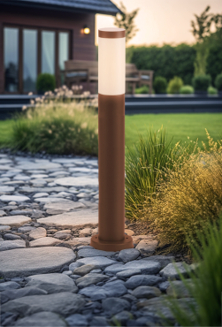 Century Italia Bamboo - poteau de jardin - Ø7,6 x 80 cm - IP54 - marron
