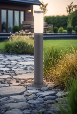 Century Italia Bamboo - poteau de jardin - Ø7,6 x 80 cm - IP54 - anthracite