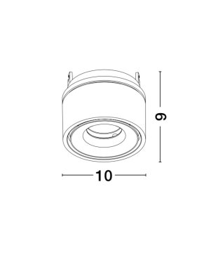 Nova Luce Universal - spot - Ø 10 x 9 cm - 13W LED inclus - noir