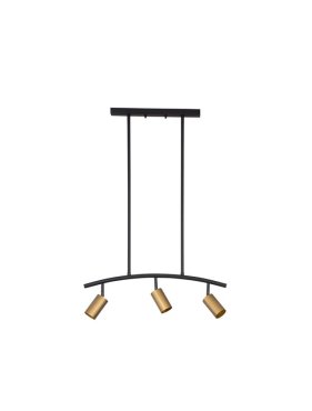 Nova Luce Pogno - suspension - 72,5 x 90 cm - noir et or