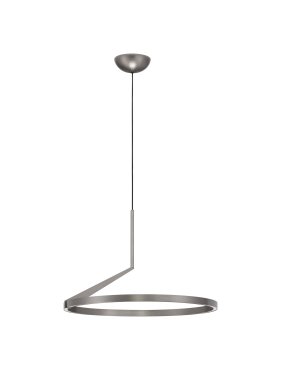 Nova Luce Tilia - lampe suspendue - Ø 60 x 250 cm - 31W dimmable LED inclus - nickel brumeux