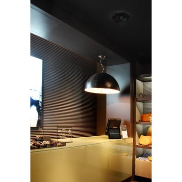 Faro Magma - lampe suspendue - Ø 70 x 32,5 cm - noir et or brillant