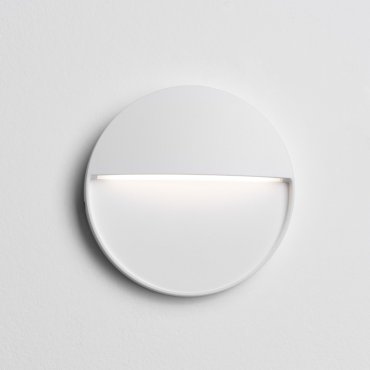 Nova Luce Toby - applique murale extérieure - Ø 11 x 2,2 cm - 3W LED inclus - IP54 - blanc sablé