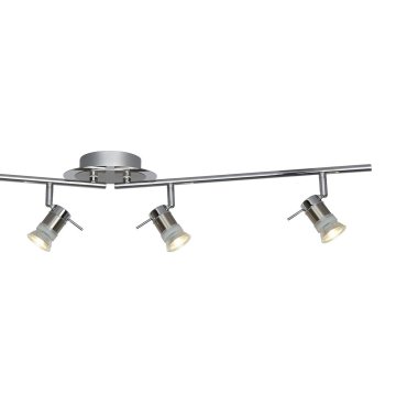 Searchlight Aries - plafonnier - 90 x 12 x 16 cm - IP44 - chrome