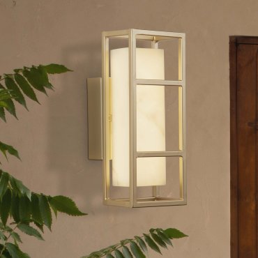 Searchlight Mirage - Applique d'extérieur - 10 x 25 cm - 8W LED dimmable inclus - IP44 - or mat