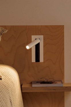 Faro Gabo - lampe de chevet - 8 x 18,5 x 6,9 cm - 4W LED inclus - blanche