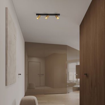 Nova Luce Zelos - spot en saillie 3L - 60 x 13,7 x 6 cm - or