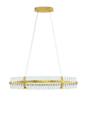 Nova Luce Kezo - lampe suspendue - Ø 90 x 130 cm - 45W dimmable LED incl. - or