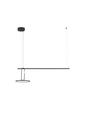 Nova Luce Gea - lampe suspendue - 100 x 180 x 30 cm - 22W LED inclus - noir sablé