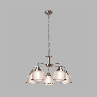 Searchlight Bistro II - lampe suspendue - Ø 58 x 88 cm - argent satiné