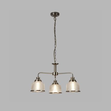 Searchlight Bistro II - lampe suspendue - Ø 56 x 88 cm - laiton antique