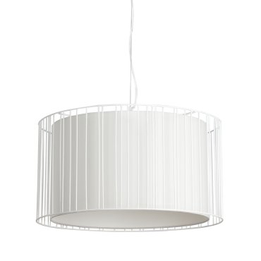 Faro Linda - lampe suspendue - Ø 50 x 27 cm - blanc mat