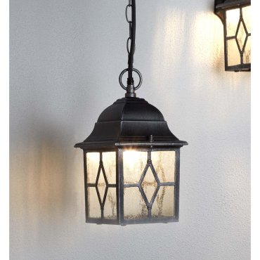 Searchlight Genoa - suspension extérieure - 15 x 88 cm - IP23 - noir argenté