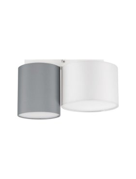 Nova Luce - Bryson - plafonnier - 35 x 20 x 17 cm - blanc et gris