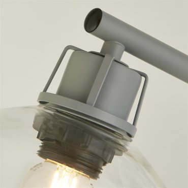 Searchlight Canterbury - lampe à poser - 48 x 56 cm - gris et transparent