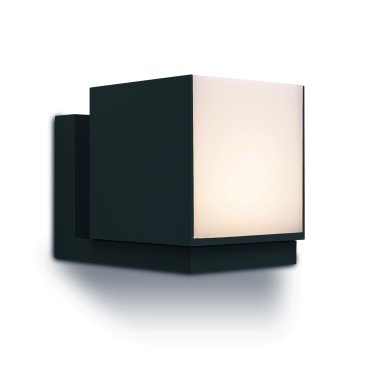 Lutec Cuba - applique murale extérieure - 10 x 14,8 x 11,6 cm - 12,2W LED inclus - IP54 - noir