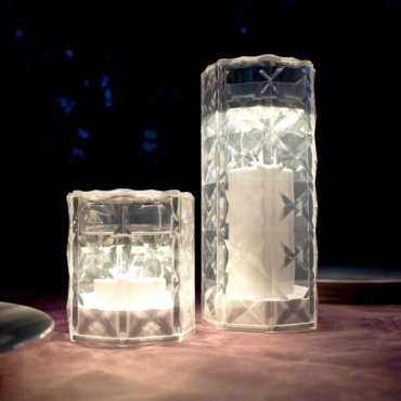 New Garden Jack 10 Lux - lampe de table rechargeable - Ø9,4 x 10 cm - 1W LED inclus - IP54 - transparent