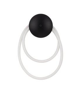 Nova Luce Ilane - applique murale - Ø 32 x 50 cm - 17W LED inclus - noir sablé et blanc