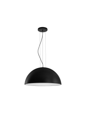 Nova Luce Tholos - lampe suspendue - Ø 70 x 240 cm - noir sablé et blanc mat