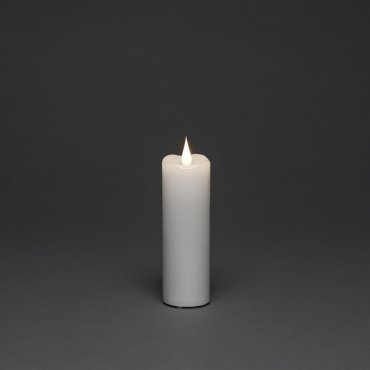 Konstsmide - Bougie de cire LED alimentée par piles - Ø 5 x 15,2 cm - blanc
