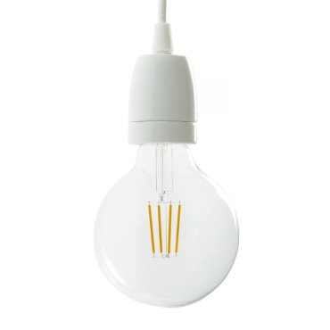 Câbles créatifs - Support de lampe Porselain E27 - Ø 4,5 x 6 cm - blanc