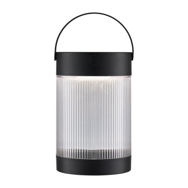 Nordlux Coupar Solar - lampe de table portable à énergie solaire avec port USB - Ø 14 x 22 cm - 3 niveaux de gradation - LED 3,2W incluse - IP44 - noir