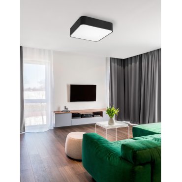 Nova Luce Ragu - plafonnier - 36 x 36 x 10 cm - noir